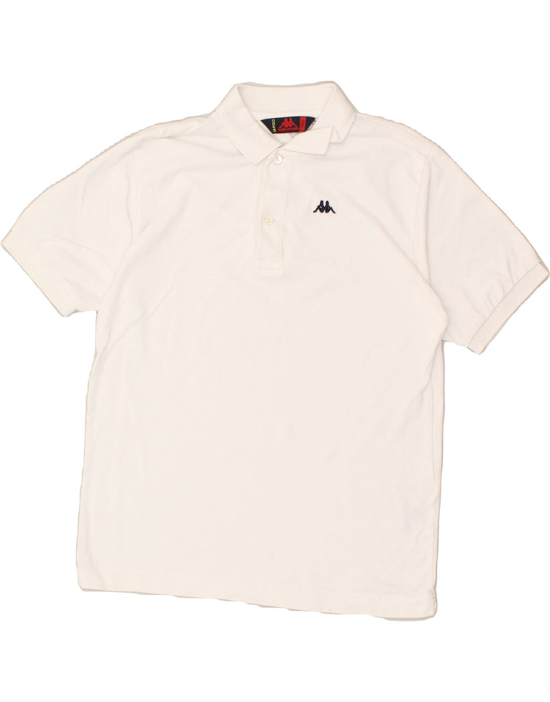 KAPPA Mens Polo Shirt Small White Cotton | Vintage Kappa | Thrift | Second-Hand Kappa | Used Clothing | Messina Hembry 