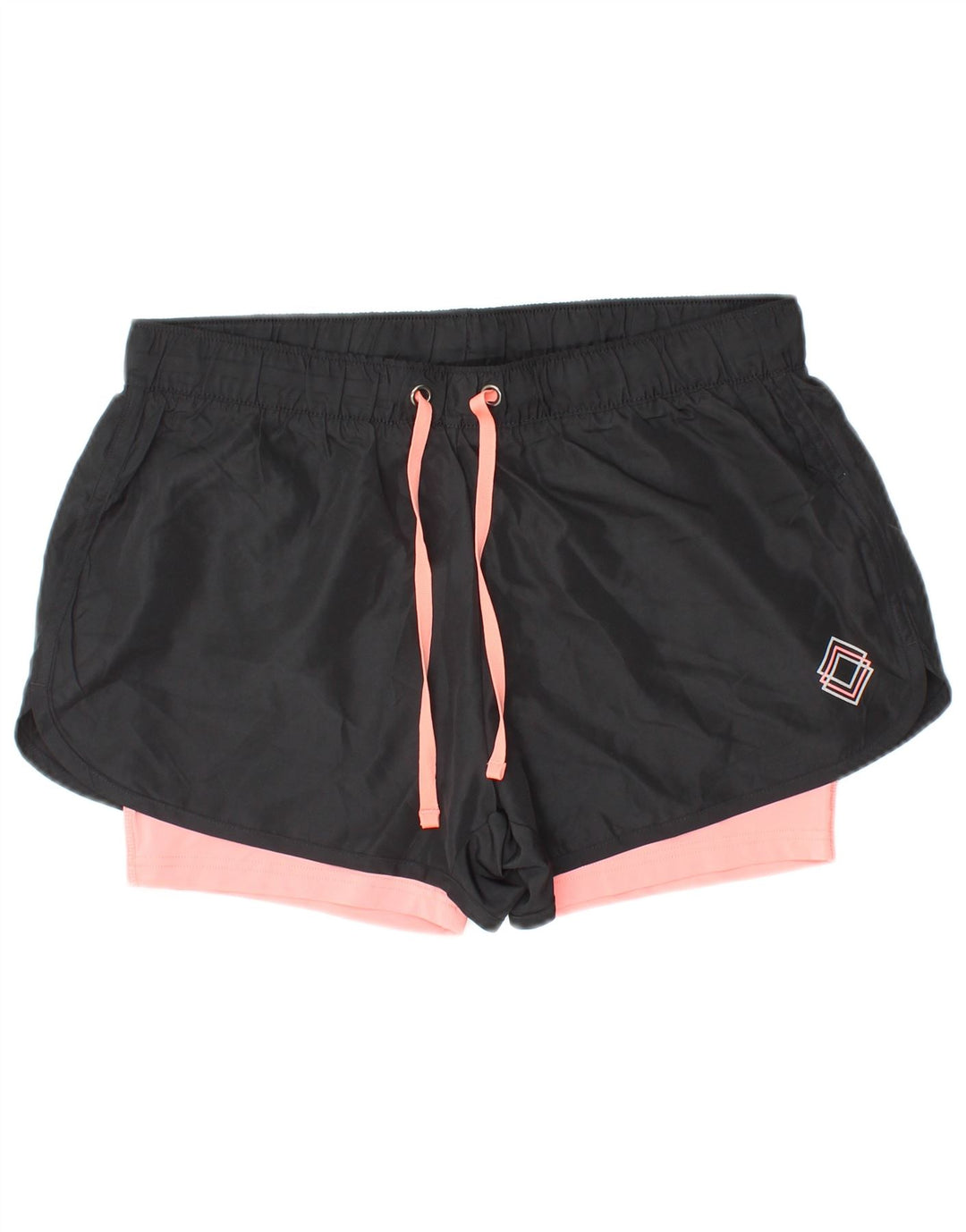 CRIVIT Womens Sport Shorts UK 14/16 Medium  Black Colourblock Polyester
