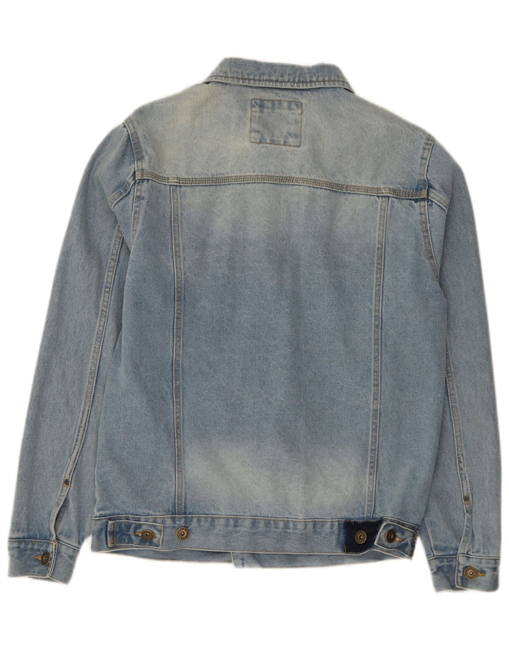 ZARA Mens Denim Jacket UK 38 Medium Blue Cotton