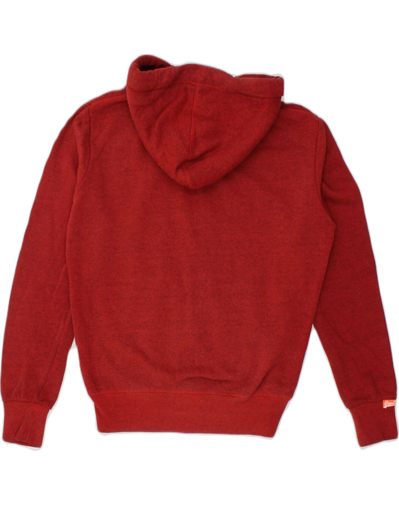 SUPERDRY Mens Zip Hoodie Sweater Small Red Cotton | Vintage Superdry | Thrift | Second-Hand Superdry | Used Clothing | Messina Hembry 