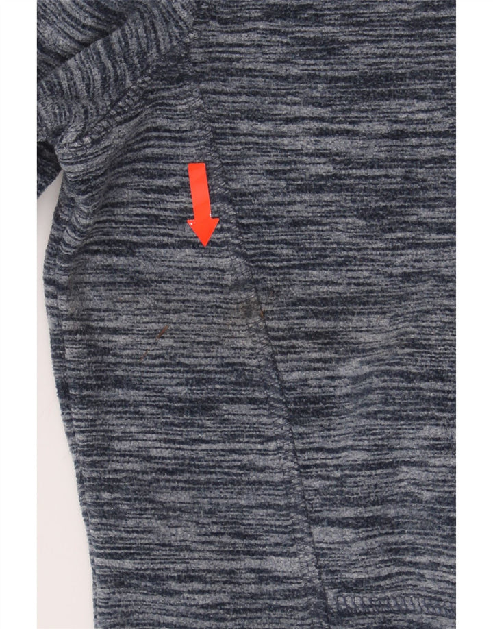 WEIRD FISH Womens Zip Neck Fleece Jumper UK 12 Medium  Grey Flecked Vintage Weird Fish and Second-Hand Weird Fish from Messina Hembry 