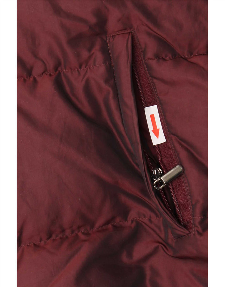 Zara Womens Padded Jacket UK 14 Medium Burgundy
