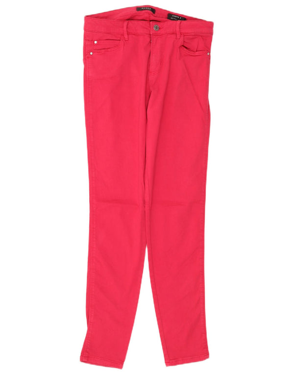 Guess Womens Curve X Skinny Jeans W30 L30 Pink Cotton