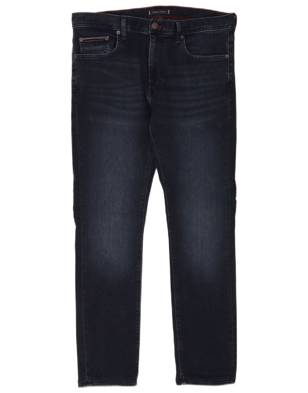 Tommy Hilfiger Mens Bleecker Slim Jeans W34 L32 Navy Blue Cotton