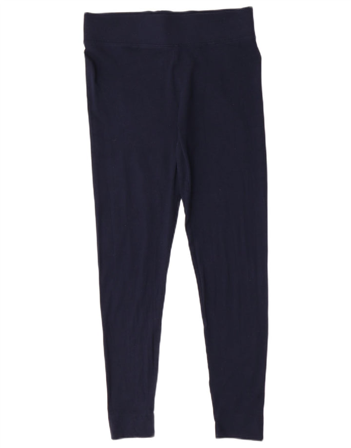 Marks & Spencer Womens Leggings UK 12 Medium  Navy Blue Viscose