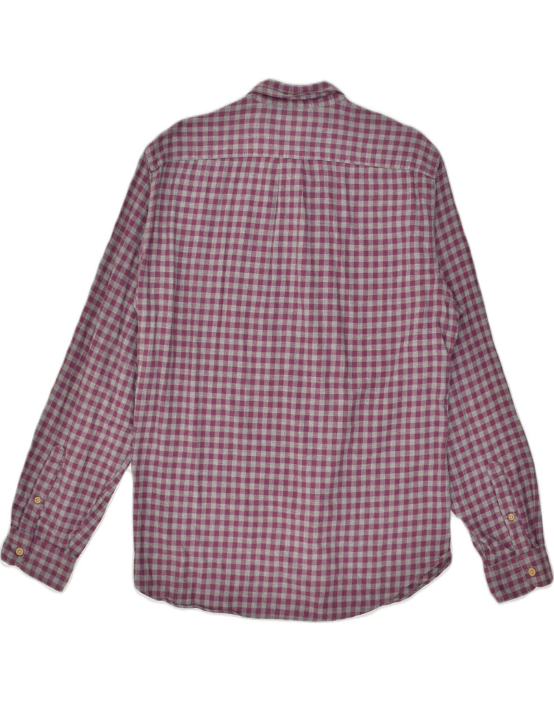 J. CREW Mens Shirt Large Purple Check Cotton | Vintage J. Crew | Thrift | Second-Hand J. Crew | Used Clothing | Messina Hembry 