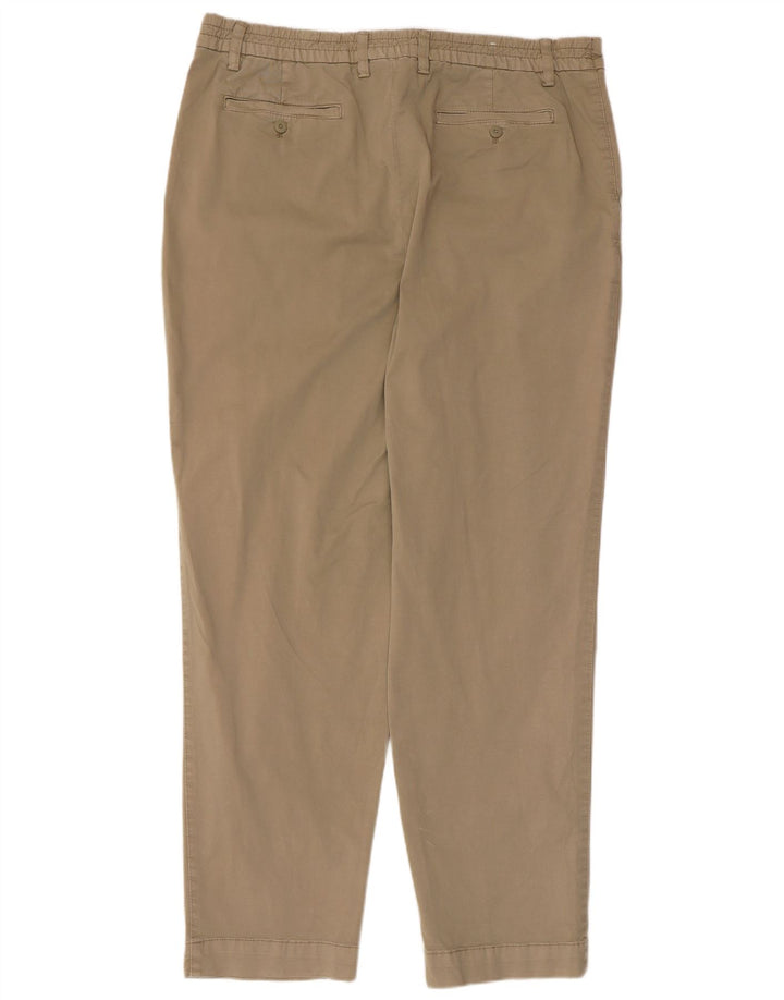 ZARA Mens Tapered Chino Trousers 2XL W36 L31 Beige Cotton