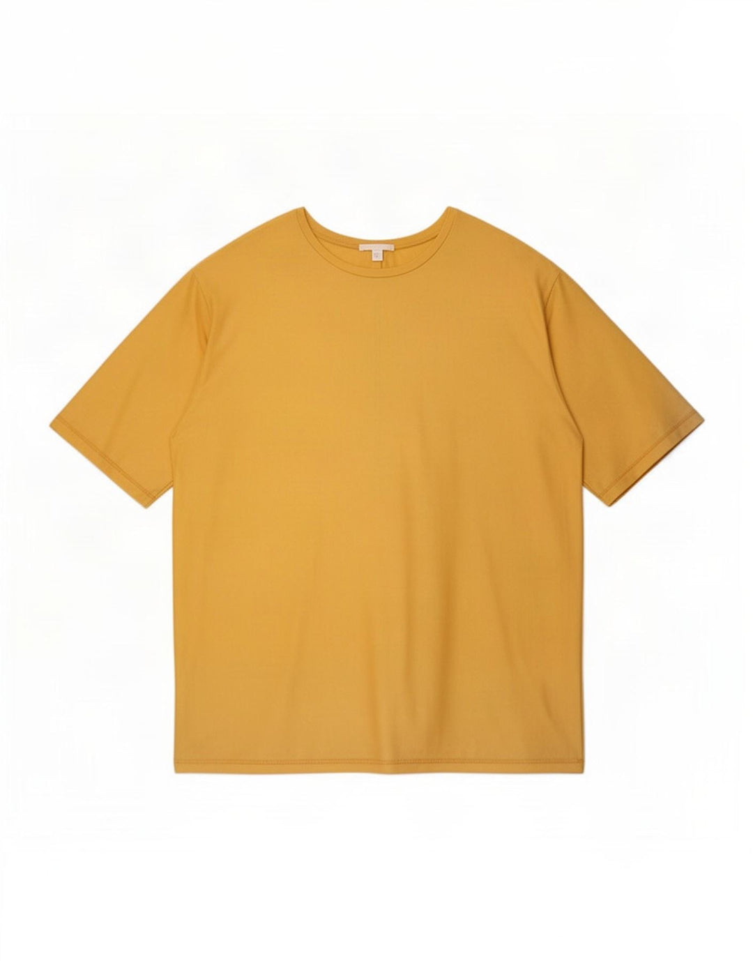 Cos Mens T-Shirt Top Large Yellow Cotton