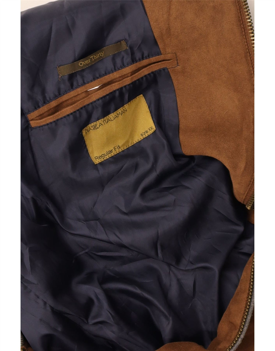 PIAZZA Mens Regular Fit Bomber Jacket UK 44 2XL Brown Colourblock