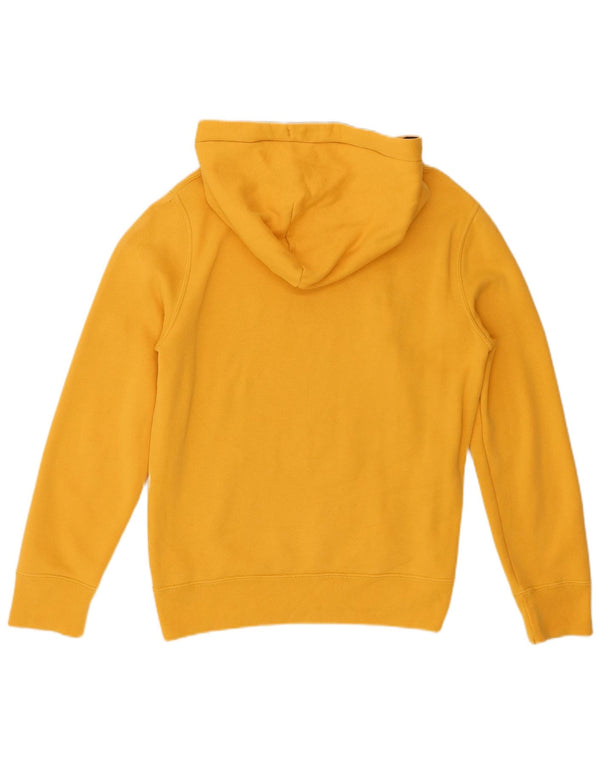 Hollister Mens Graphic Hoodie Jumper XS Yellow Cotton