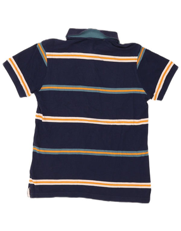 Kappa Mens Polo Shirt Medium Navy Blue Striped