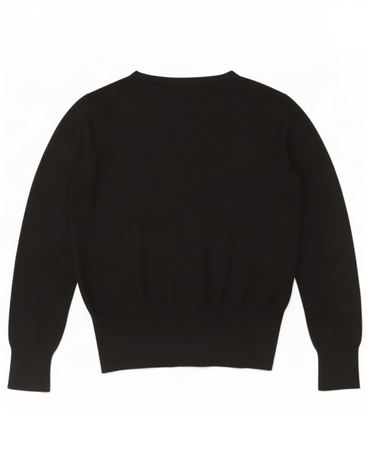 Marks & Spencer Womens Cardigan Sweater UK 12 Medium Black Viscose