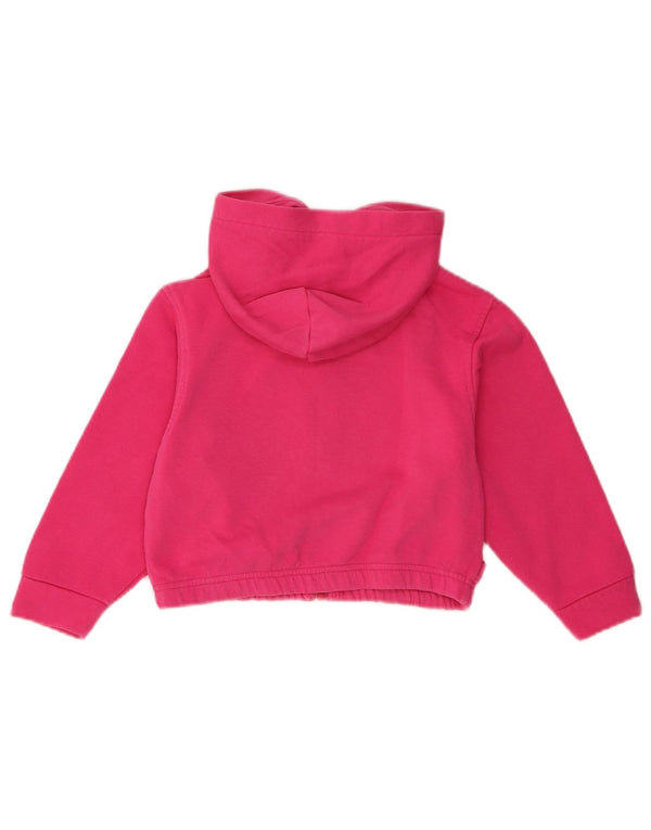 Diadora Girls Zip Hoodie Sweater 3-4 Years XS Pink Cotton