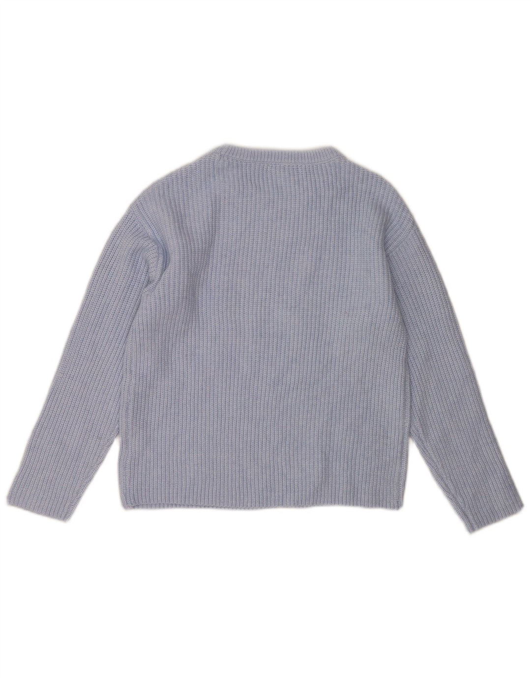 Marks & Spencer Womens Boat Neck Jumper Sweater UK 10 Small Blue Polyester