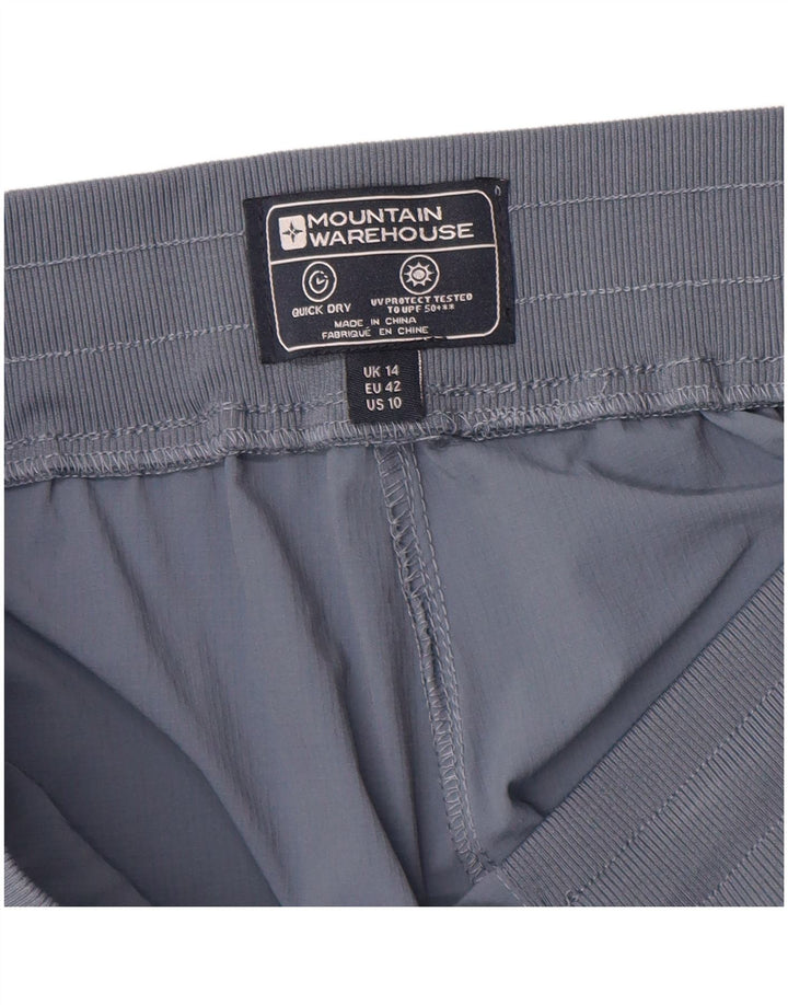 Mountain Warehouse Womens Capri Trousers UK 14 Large W32 L23 Blue Polyamide