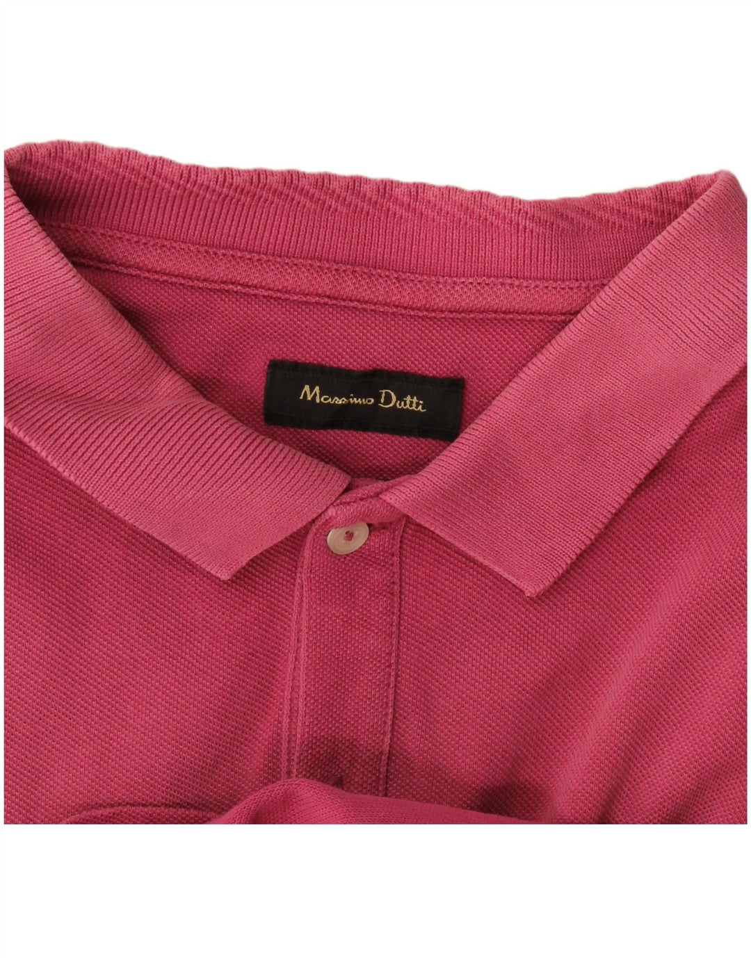 Massimo Dutti Mens Polo Shirt Medium Pink