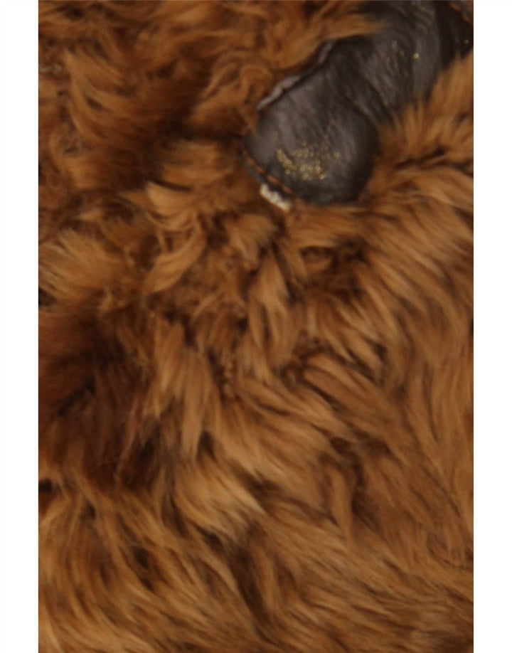 Vintage Mens Shearling Jacket IT 52 XL Brown