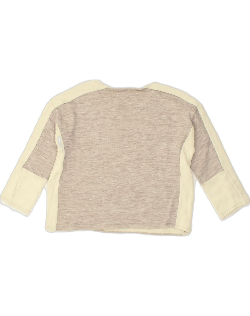 J. CREW Womens Oversized Crew Neck Jumper Sweater UK 10 Small Beige | Vintage J. Crew | Thrift | Second-Hand J. Crew | Used Clothing | Messina Hembry 