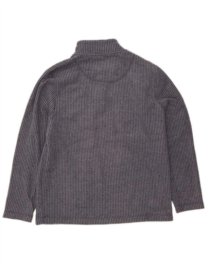 Weird Fish Mens Zip Neck Fleece Jumper XL Navy Blue Polyester