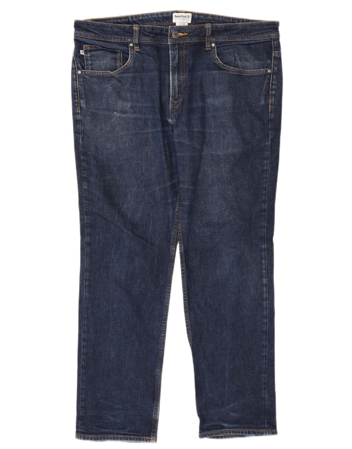 Timberland Mens Straight Jeans W38 L32 Navy Blue Cotton