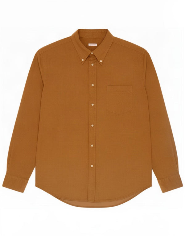 Danilo Trevigliani Mens Corduroy Shirt XL Beige Cotton