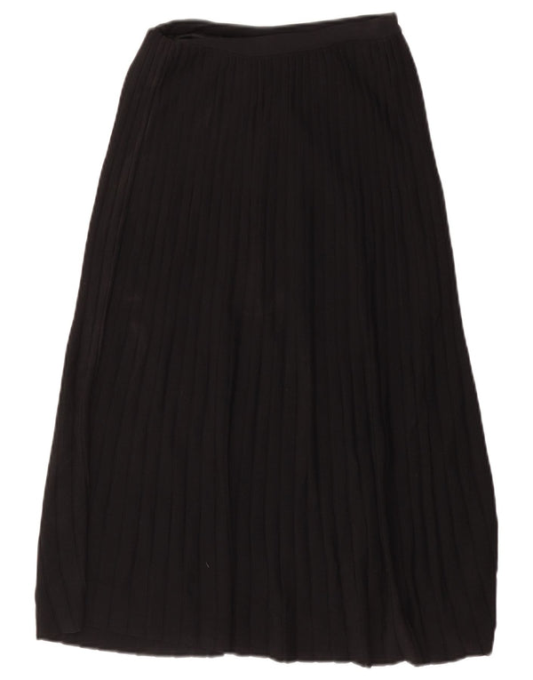 Reiss Womens Pleated Skirt UK 6 XS W27 Black Viscose