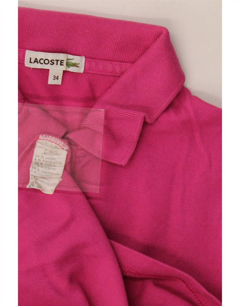 LACOSTE Womens Polo Shirt Size 34 Small Pink Cotton Vintage Lacoste and Second-Hand Lacoste from Messina Hembry 