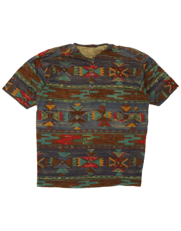 Paul & Shark Mens T-Shirt Top Large Multicoloured Geometric