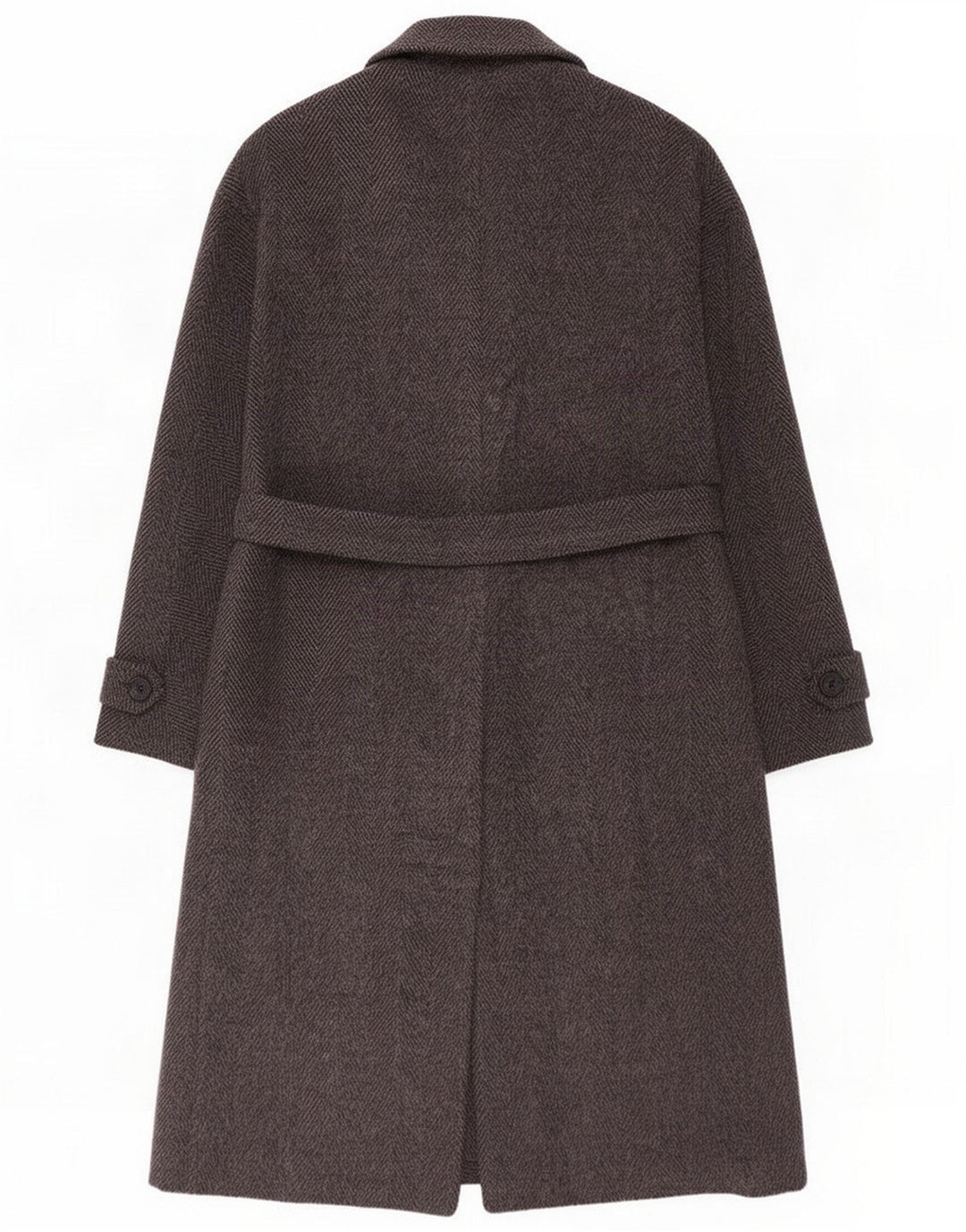 Marella Womens Oversized Overcoat UK 10 Small Grey Herringbone Wool