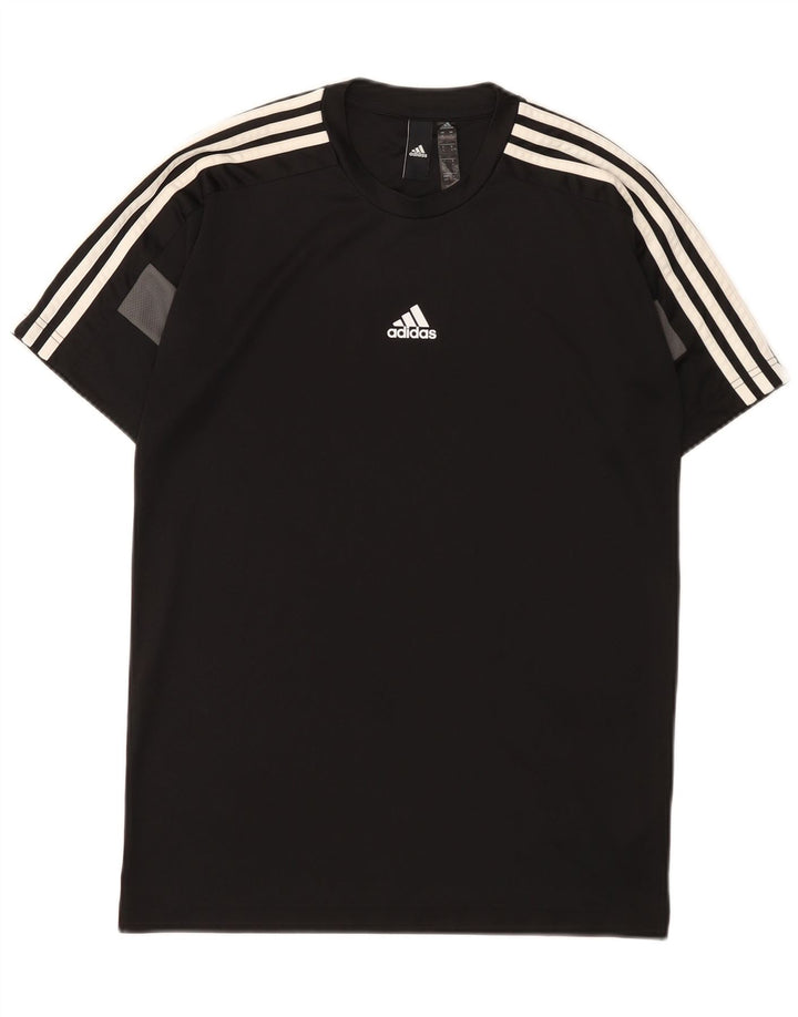 Adidas Mens Aeroready T-Shirt Top Small Black Colourblock Polyester