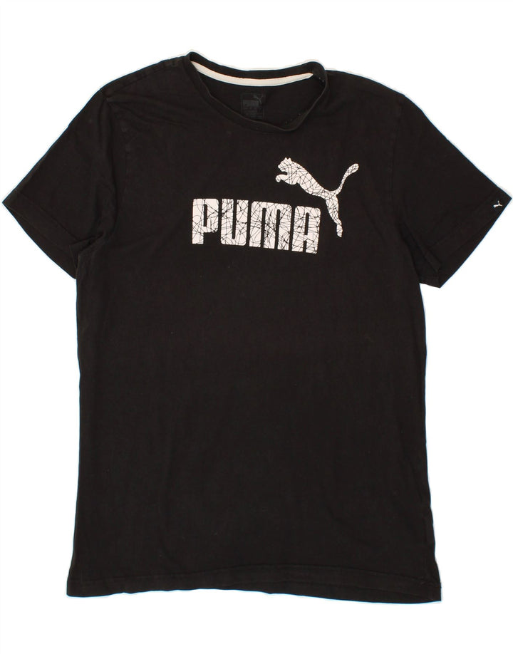 PUMA Mens Graphic T-Shirt Top XL Black Cotton Vintage Puma and Second-Hand Puma from Messina Hembry 