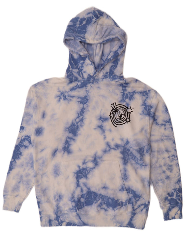 Zara Boys Graphic Hoodie Jumper 13-14 Years Blue Tie Dye Cotton