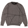 Wrangler Mens Crew Neck Jumper Sweater Medium Grey Geometric Cotton