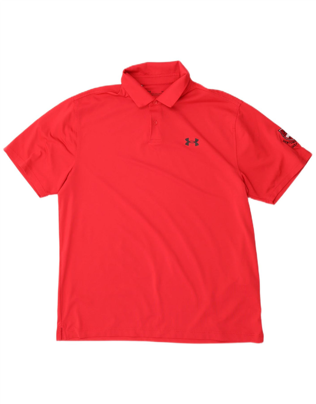 Under Armour Mens Graphic Polo Shirt Large Red Polyester