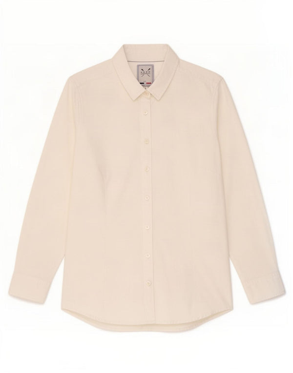 Crew Clothing Womens Shirt UK 12 Medium White Cotton