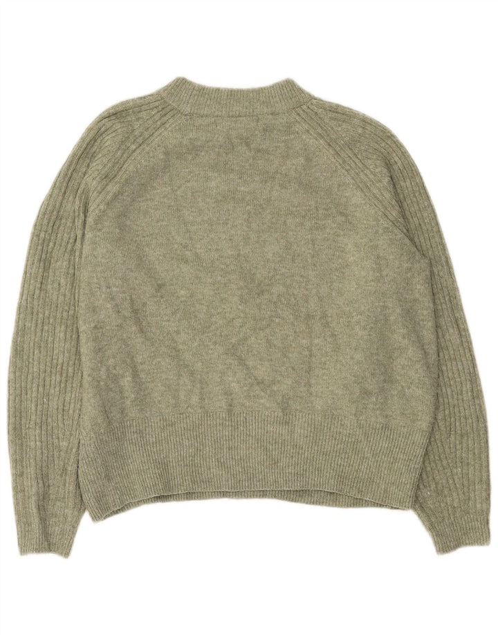 Marks & Spencer Womens Turtle Neck Jumper Sweater UK 14 Medium Green
