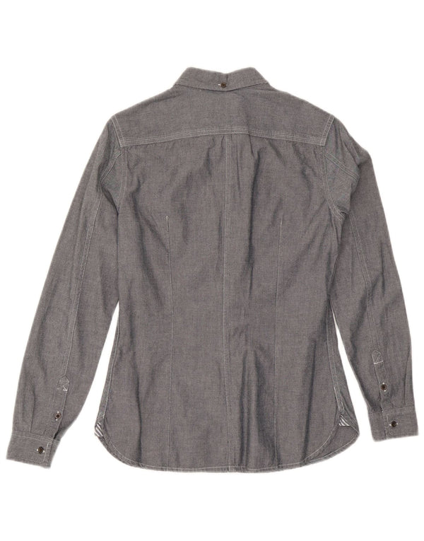Timberland Womens Earthkeepers Slim Fit Shirt US 4 Small Grey Cotton