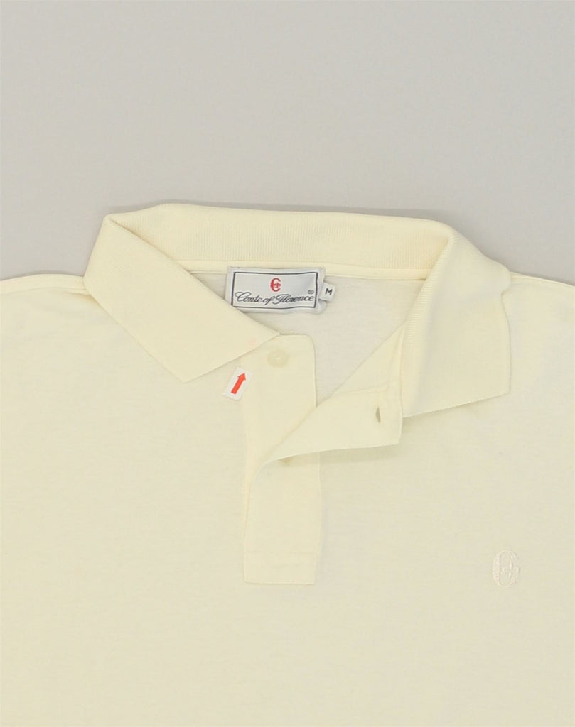 CONTE OF FLORENCE Mens Polo Shirt Medium Yellow Cotton | Vintage Conte of Florence | Thrift | Second-Hand Conte of Florence | Used Clothing | Messina Hembry 