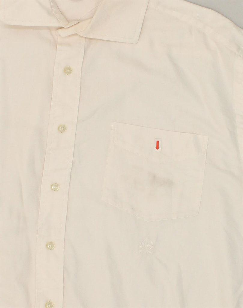 TOMMY HILFIGER Mens Shirt Large White Cotton | Vintage Tommy Hilfiger | Thrift | Second-Hand Tommy Hilfiger | Used Clothing | Messina Hembry 