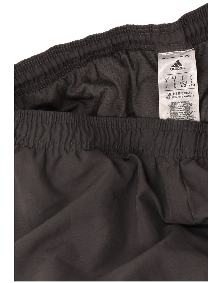 Adidas Mens Tracksuit Trousers Joggers Large Grey Polyester