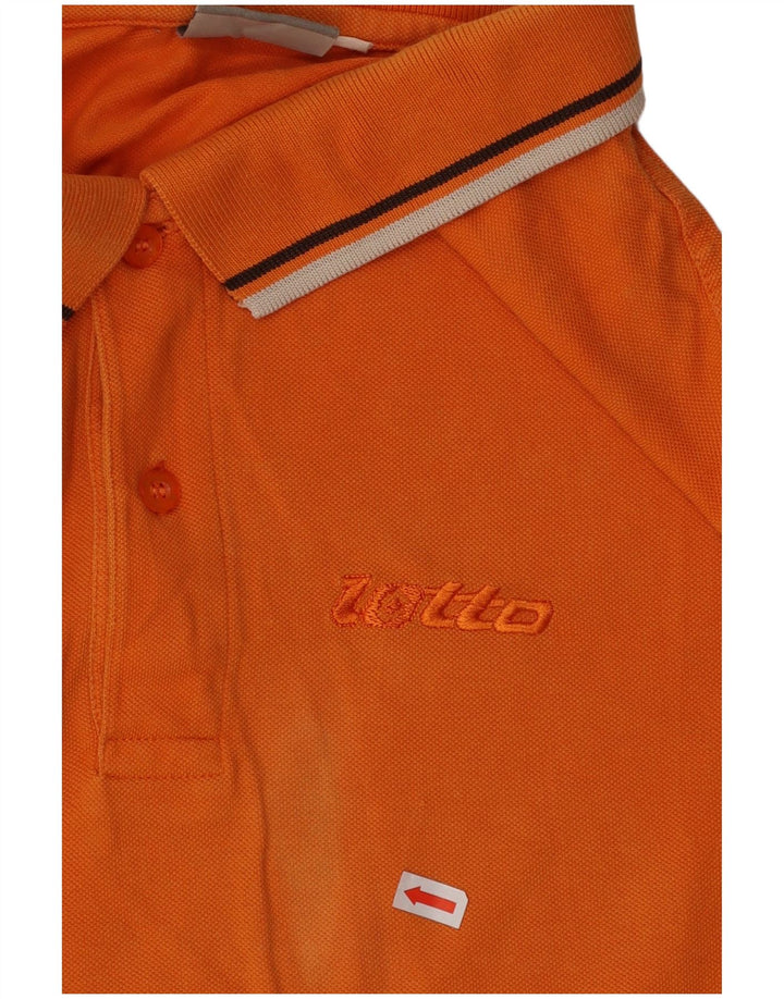 LOTTO Mens Polo Shirt XL Orange Vintage Lotto and Second-Hand Lotto from Messina Hembry 