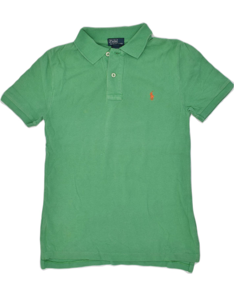 POLO RALPH LAUREN Boys Polo Shirt 7-8 Years Small Green Cotton | Vintage Polo Ralph Lauren | Thrift | Second-Hand Polo Ralph Lauren | Used Clothing | Messina Hembry 