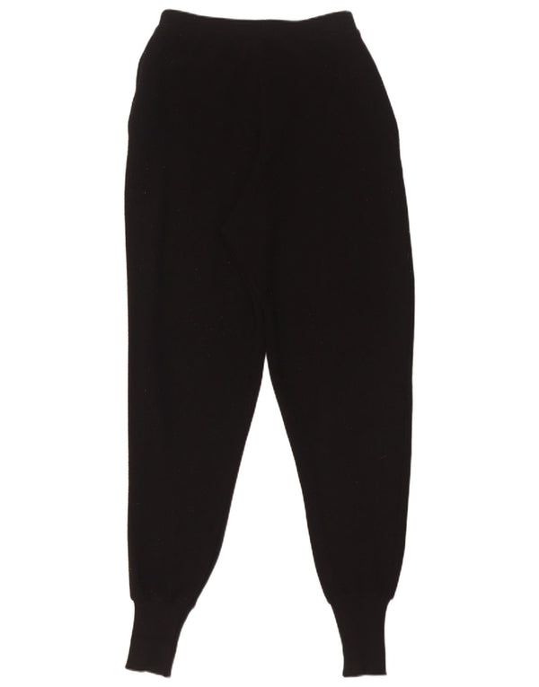 Zara Womens Knit Tracksuit Trousers Joggers UK 10 Small Black