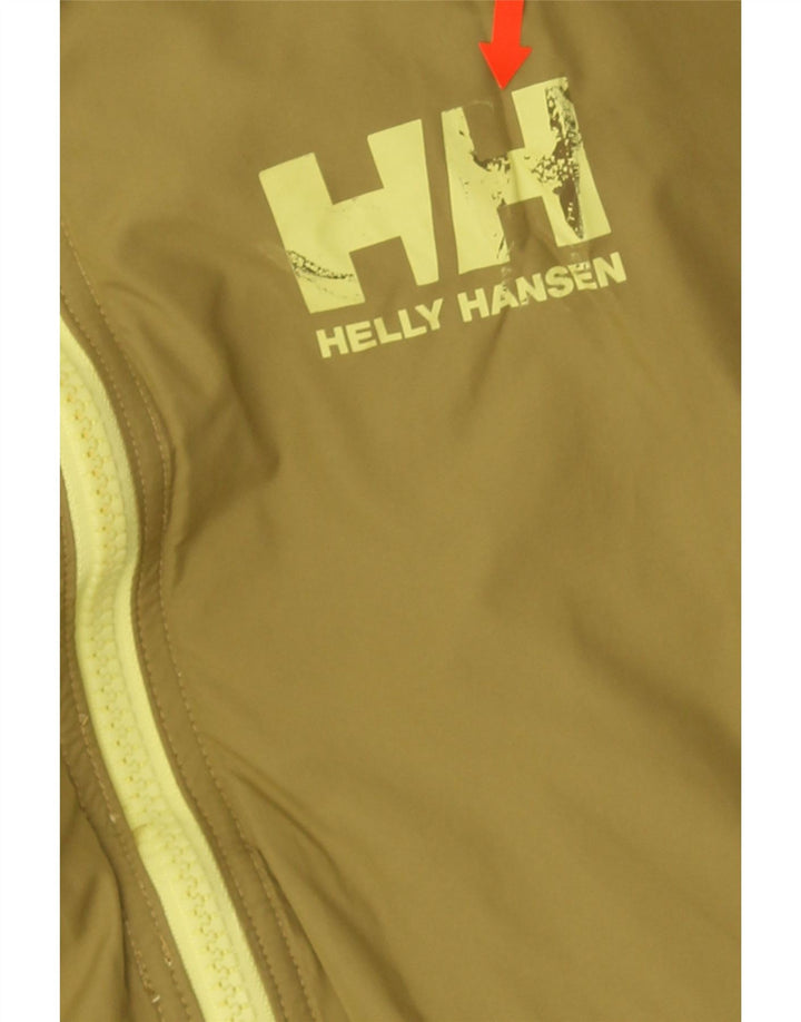 Helly Hansen Womens Graphic Crop Padded Jacket UK 14 Medium Khaki