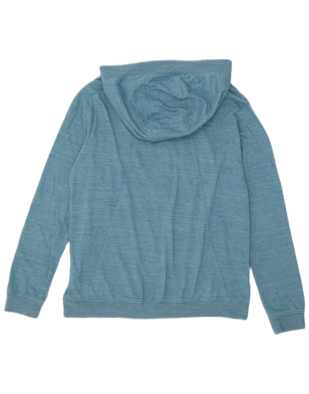 Nike Womens Zip Hoodie Sweater UK 14 Large Blue Flecked Polyester