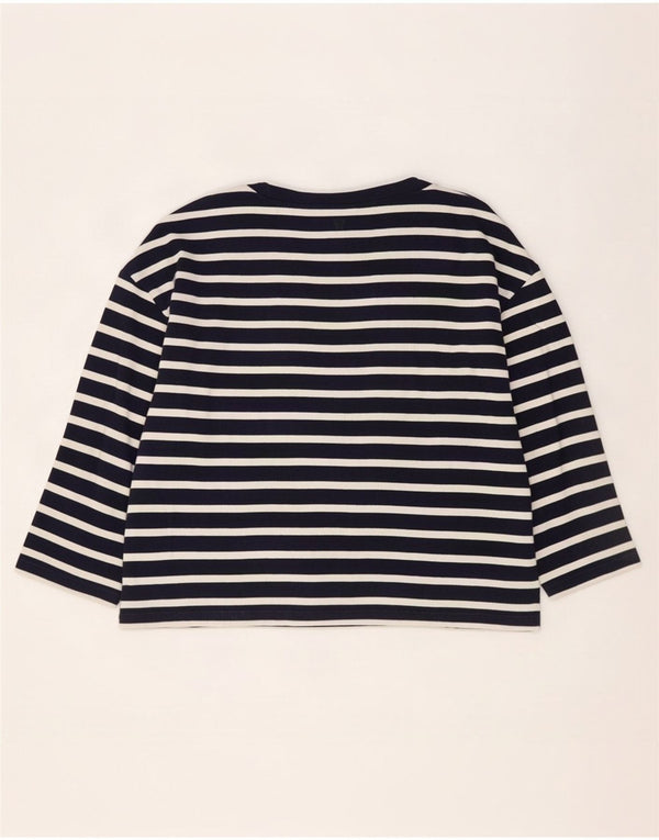 Max Mara Womens Weekend Top 3/4 Sleeve UK 14 Medium Navy Blue Nautical