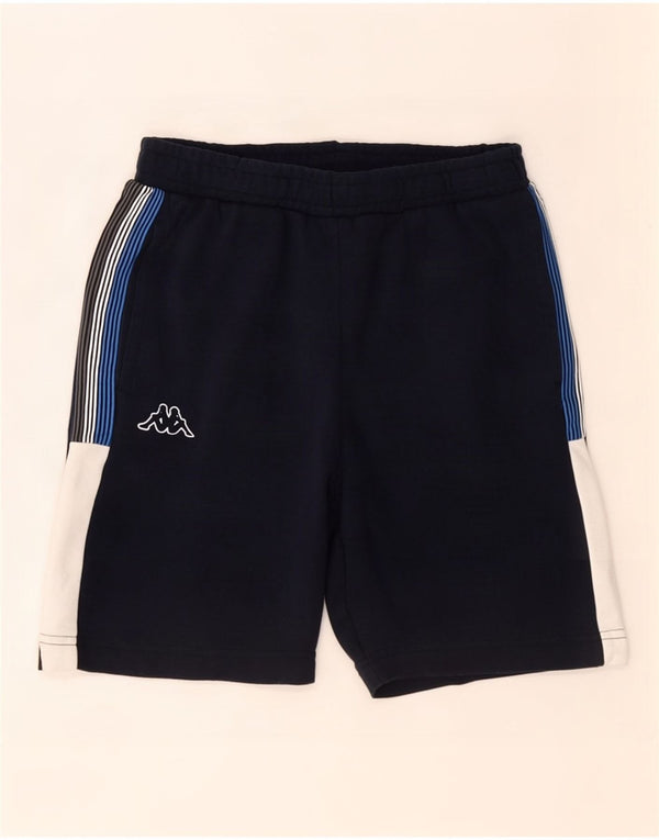 Kappa Mens Sport Shorts Small Navy Blue Colourblock Cotton