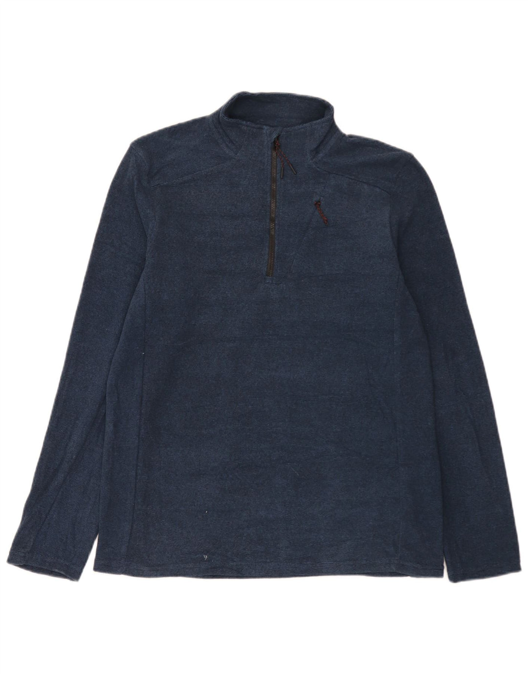 Mountain Warehouse Mens Zip Neck Sweatshirt Jumper Medium Navy Blue Flecked