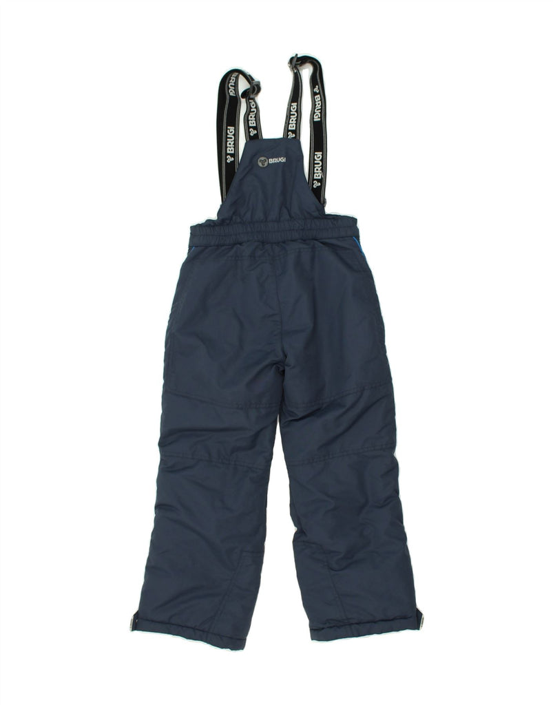 BRUGI Boys Dungarees Ski Trousers 6-7 Years Navy Blue Polyamide | Vintage Brugi | Thrift | Second-Hand Brugi | Used Clothing | Messina Hembry 