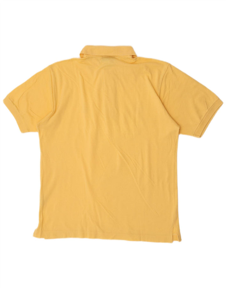Sergio Tacchini Mens Polo Shirt Medium Yellow Cotton